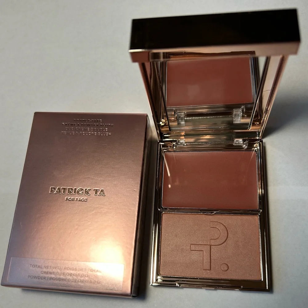 NWT🌷Patrick Ta Major Headlines Creme & Powder Blush Duo in “She’s Blushing”
